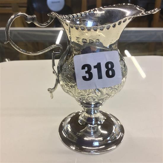 A Victorian silver cream jug